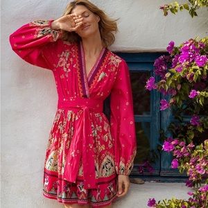 Anthropologie embellished mini dress size S